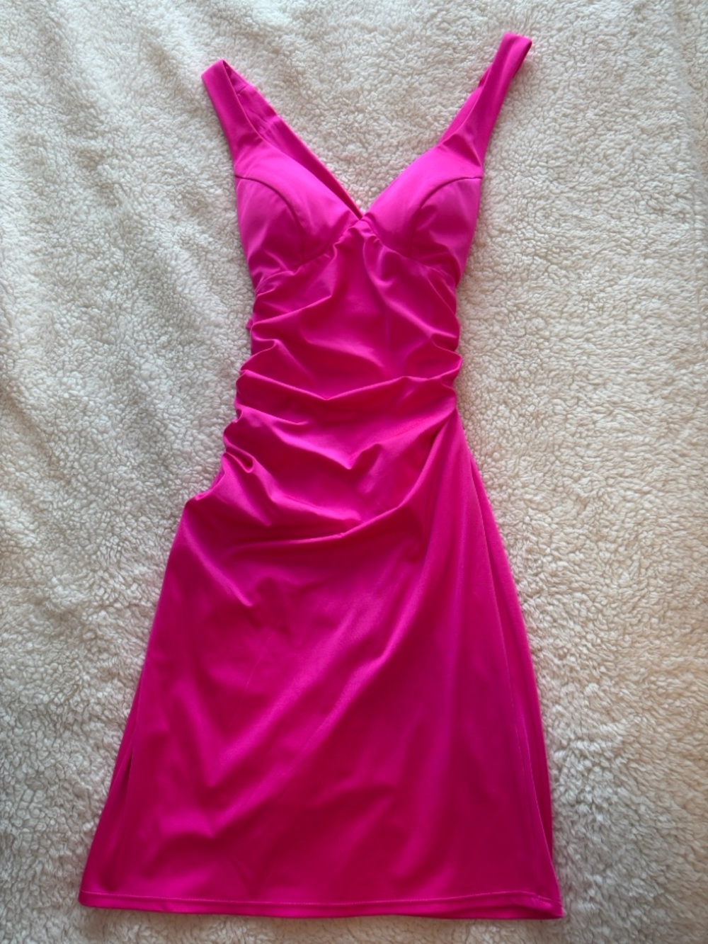B. Darlin Hot Pink V-Neck Dress